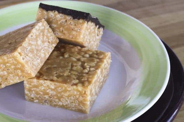 Peanutty Crispy Bars | Dark Chocolate Covered Peanutty Crispy Bars