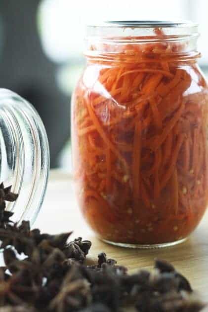 Sweet and Spicy Asian Style Pickled Carrots | Make Ahead Mondays