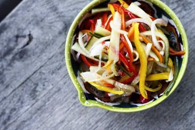 Refrigerator Pickled Salad (Bread and Butter Style)