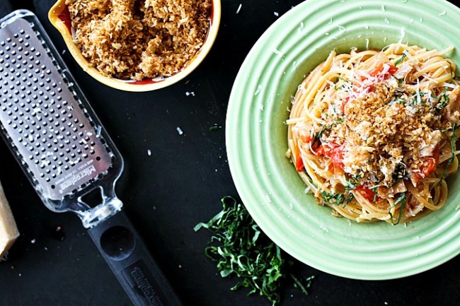 One Pot Lightened Up Chicken Parmesan Pasta #pasta #light foodiewithfamily.com