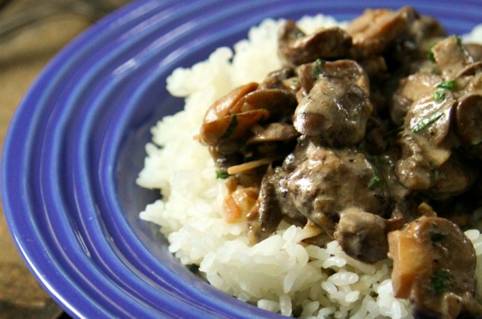 Creamy, intense Garlic Mushroom Stroganoff is a fast, fabulous winter meal from foodiewithfamily.com