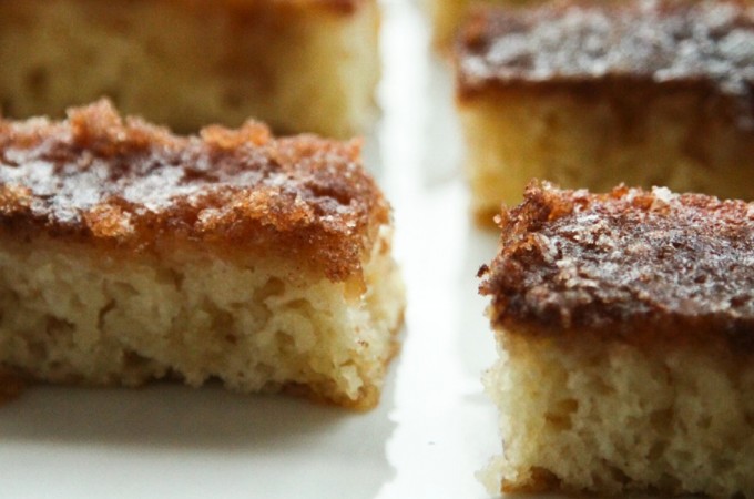 Buttery, tender, indulgent Cinnamon Toast Cake from foodiewithfamily.com