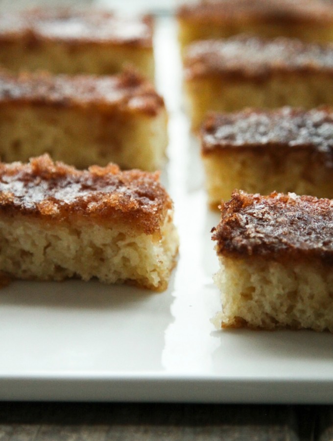 Buttery, tender, indulgent Cinnamon Toast Cake from foodiewithfamily.com
