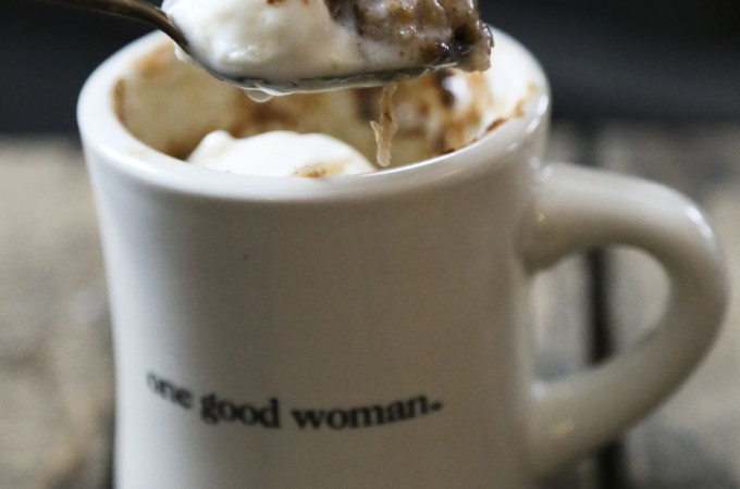 ice cream snickerdoodle mug cake