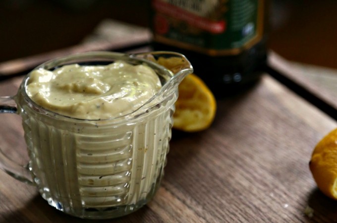 Homemade Thick Caesar Dressing like mayonnaise. Great dressing or dip.