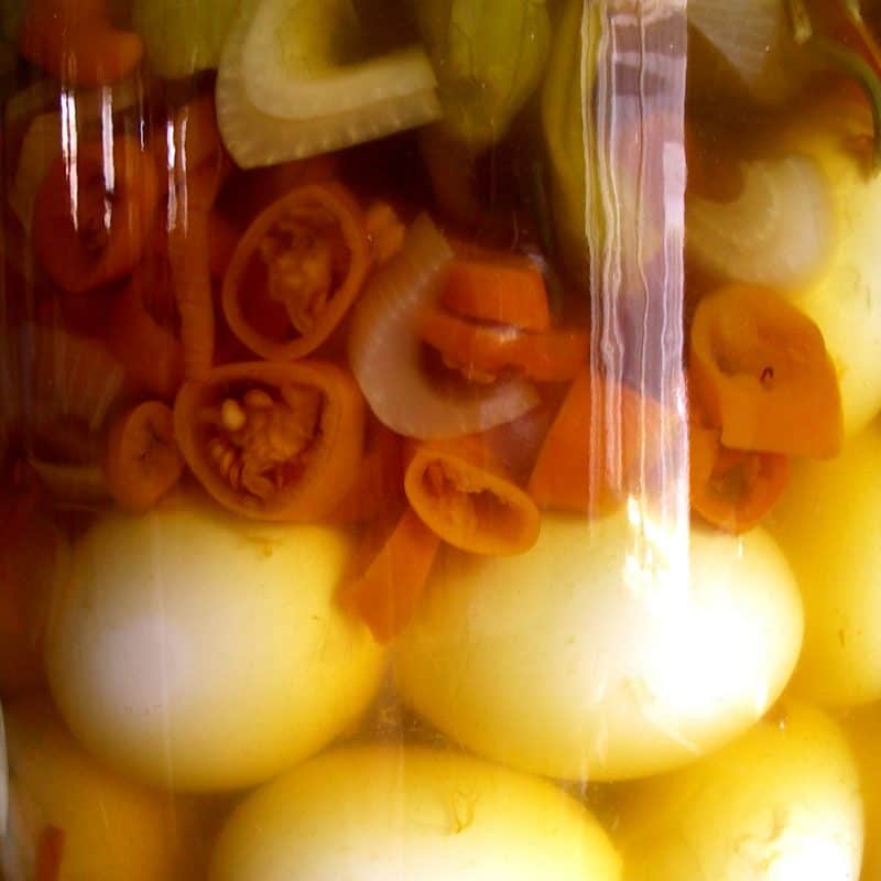 Yooper Pickled Hot Pepper Eggs B&B Style Foodie With Family