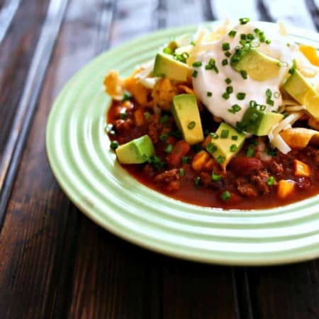 Taco Soup in a slow-cooker or on the stove-top from foodiewithfamily.com