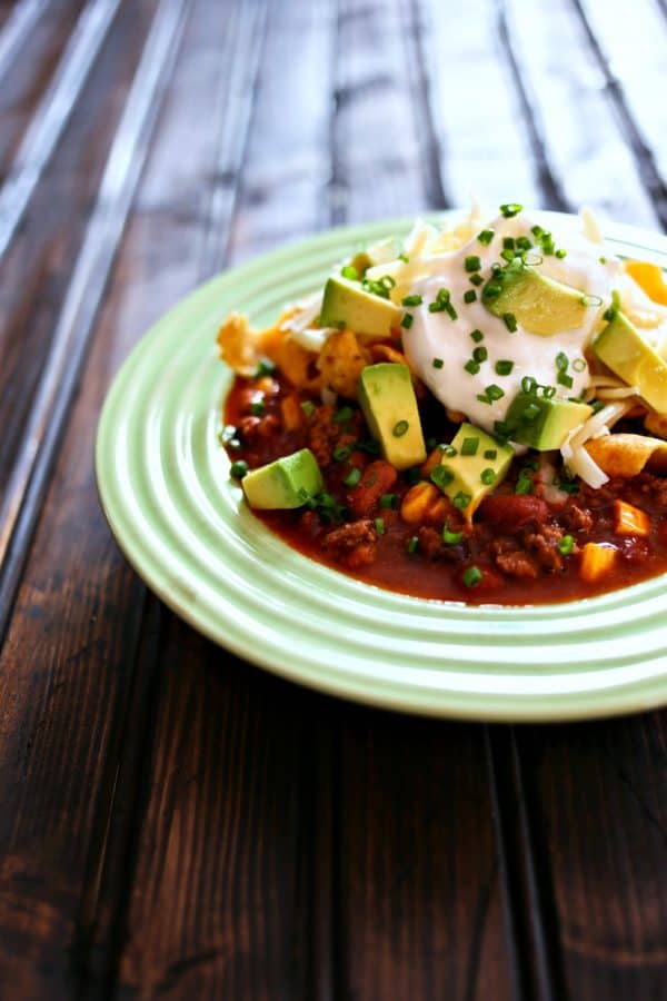 Taco Soup in a slow-cooker or on the stove-top from foodiewithfamily.com