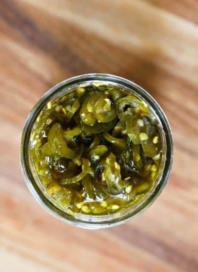 Sweet, spicy Candied Jalapeno from foodiewithfamily.com