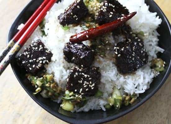 Jangsanjeok - Korean glazed beef patties