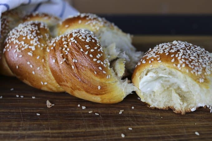 Sesame Semolina Braided Bread from foodiewithfamily.com