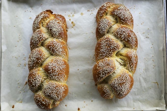 Sesame Semolina Braided Bread from foodiewithfamily.com