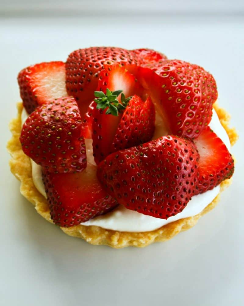 Brown Sugar Strawberries and Cream Tartlets with thyme