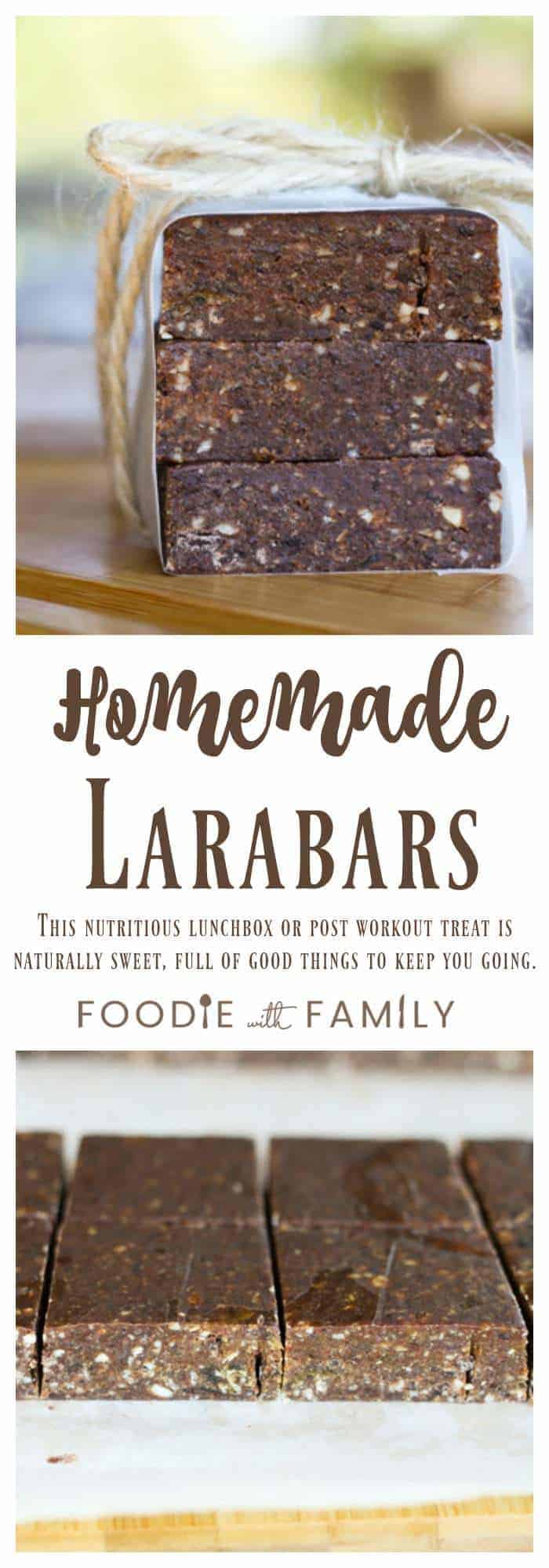 Homemade Larabars: This super nutritious, delicious lunchbox or post workout snack tastes more like candy bars than health food! 