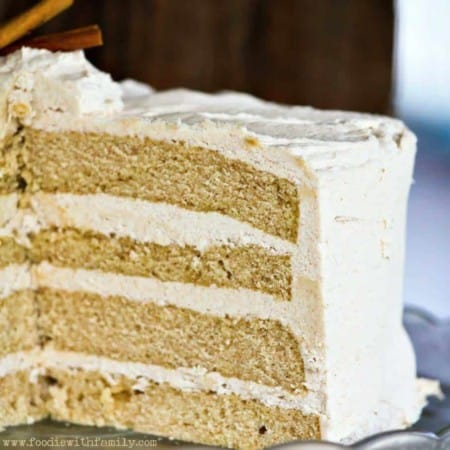 Four layer Snickerdoodle Cake with Cinnamon Brown Sugar Buttercream