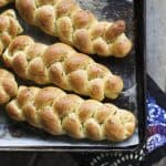Individual garlic braids are a garlic bread for one in a beautiful package.