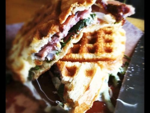 Waffle-Iron Ham and Cheese Panini