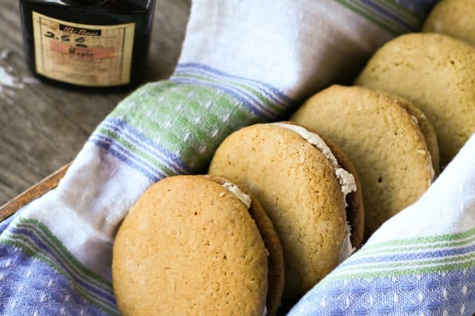 Real Recipe for Amish Maple Sandwich Cookies or Whoopie Pies from foodiewithfamily.com