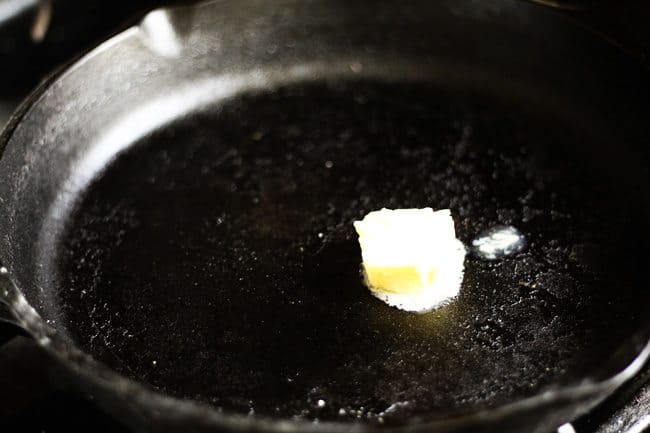 Butter in a pan for bakers tax from Foodie with Family