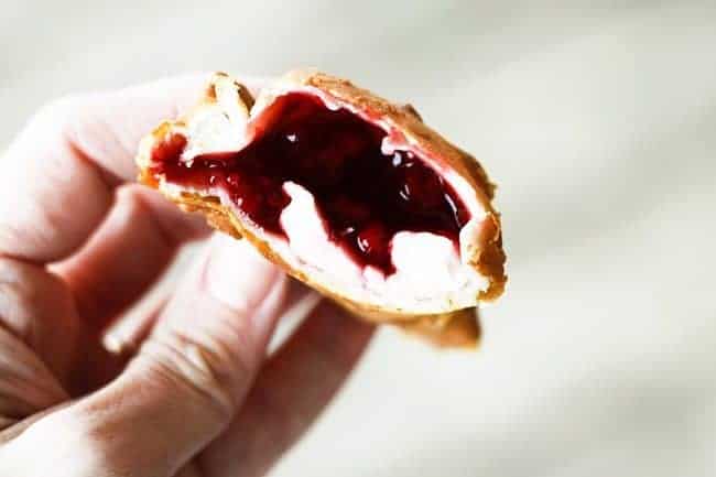 Shortcut Quick & Dirty Raspberry Cheesecake Fried Pies by Foodie with Family