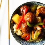 Sweet and Sour Old Fashioned Ham Ball Stir-fry | www.foodiewithfamily.com