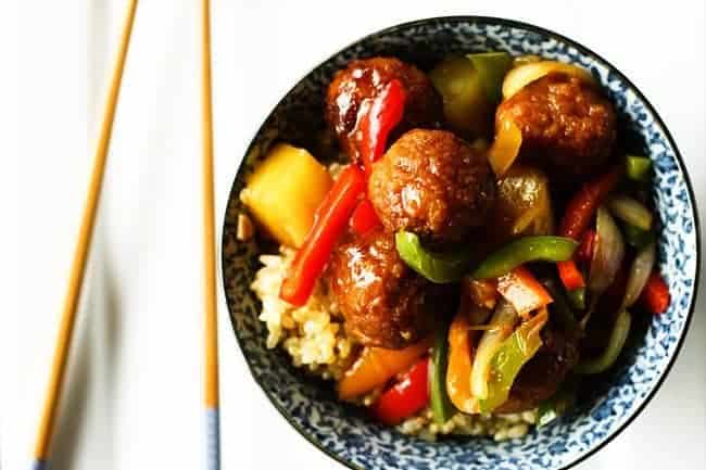 Sweet and Sour Old Fashioned Ham Ball Stir-fry | www.foodiewithfamily.com