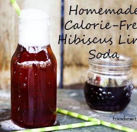 Calorie-Free Hibiscus Lime Soda | www.foodiewithfamily.com