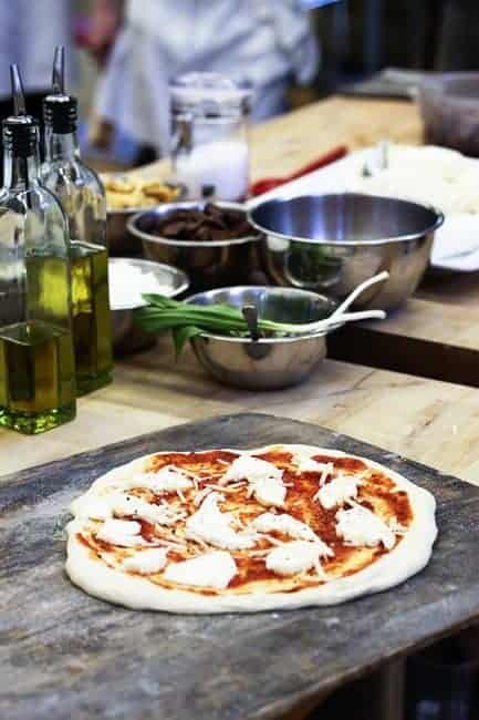 Making pizza at King Arthur Flour's Baking Education Center | www.foodiewithfamily.com