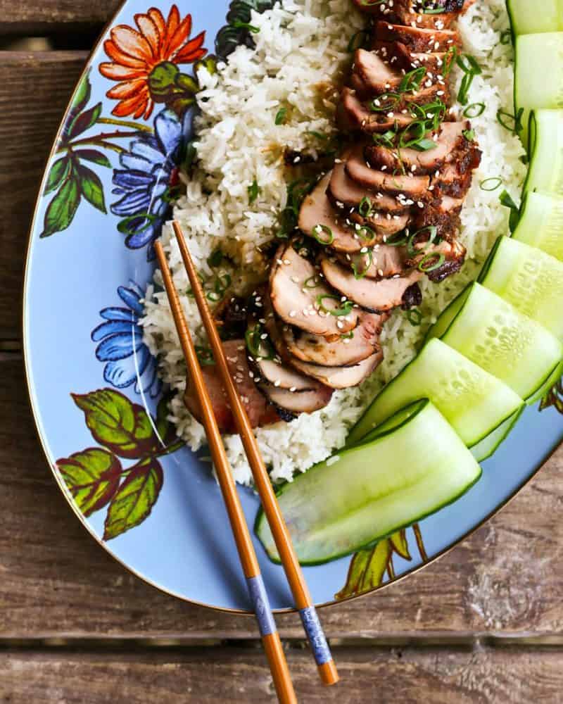 Chinese Barbecue Pork {Char Siu} made without food colouring!