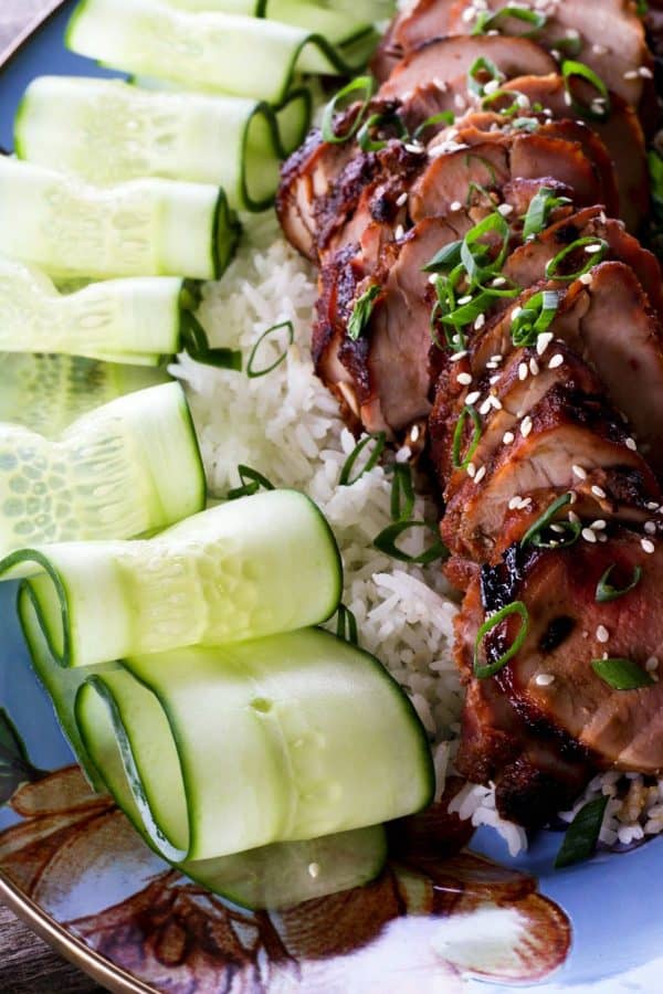 Chinese Barbecue Pork {Char Siu} made without food colouring!