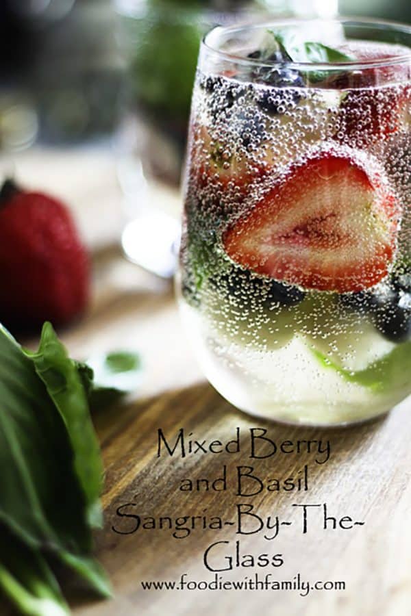 Mixed Berry Sangria-by-the-Glass. No need for a whole pitcher if you want a single glass! from foodiewithfamily.com