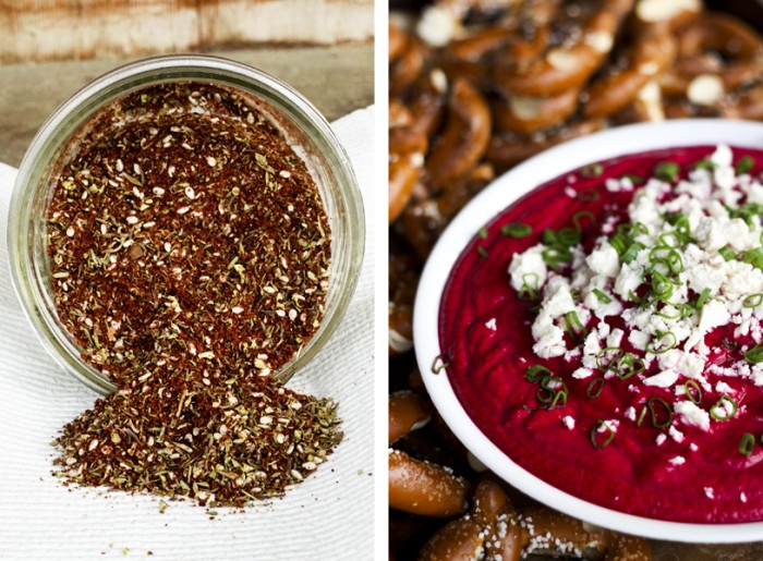 Roasted Beet Dip and Za'atar