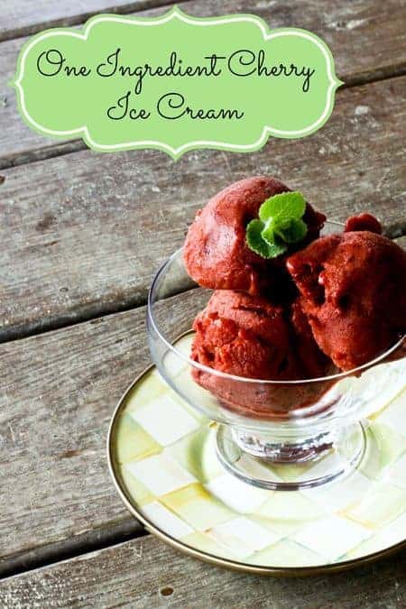One Ingredient Cherry Ice Cream | www.foodiewithfamily.com