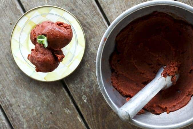 One Ingredient Cherry Ice Cream | www.foodiewithfamily.com