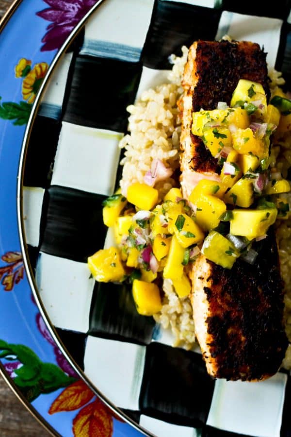 Easy Cajun Blackened Salmon from foodiewithfamily.com