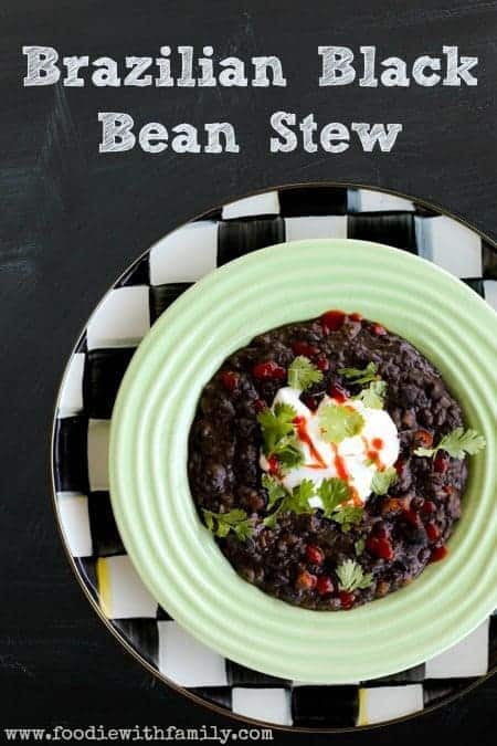 Brazilian Black Bean Stew | www.foodiewithfamily.com