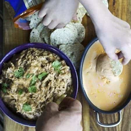 Pulled Pork Queso Dip from www.foodiewithfamily.com