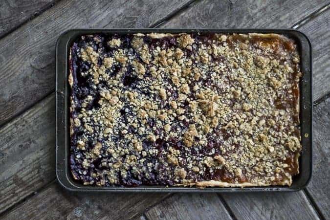 Triple Fruit Slab Pie for #pieweek at www.foodiewithfamily.com