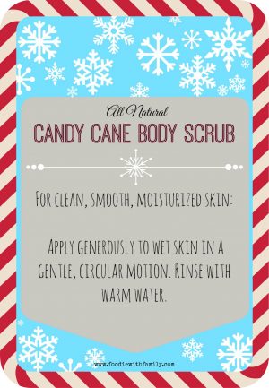 Candy Cane Body Scrub Tag www.foodiewithfamily.com