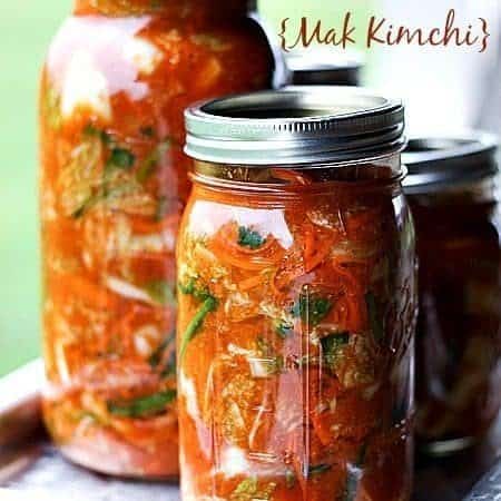 Easy, Fast Kimchi Recipe {Mak Kimchi} at www.foodiewithfamily.com