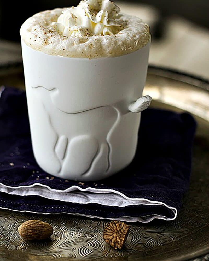 Starbucks like Creamy frothy Eggnog Chai Latte from foodiewithfamily.com