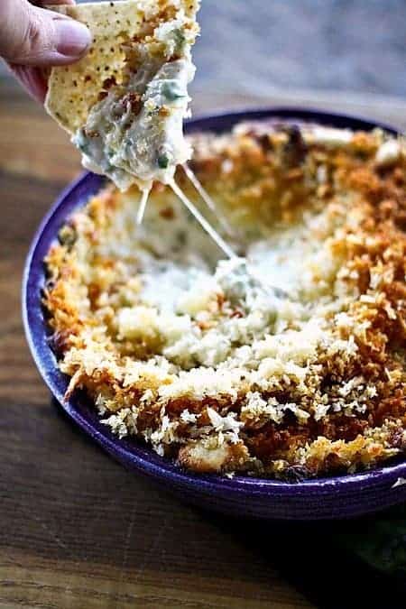 Baked Jalapeno Popper Dip #ComfortFood #SuperbowlSnacks #GameDaySnacks