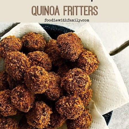 Cheesy Black Bean Chipotle Quinoa Fritters #Superbowlsnacks #Vegetarian