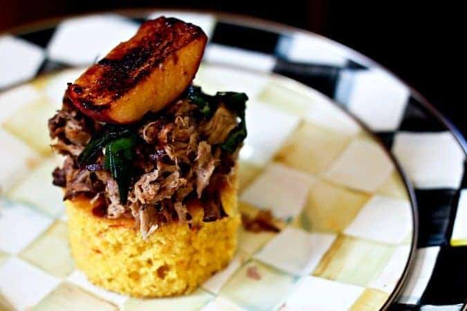 Pulled Pork Habanero Cornbread Stacks #ComfortFood #SuperBowl #GameDay #Entertaining #Recipes