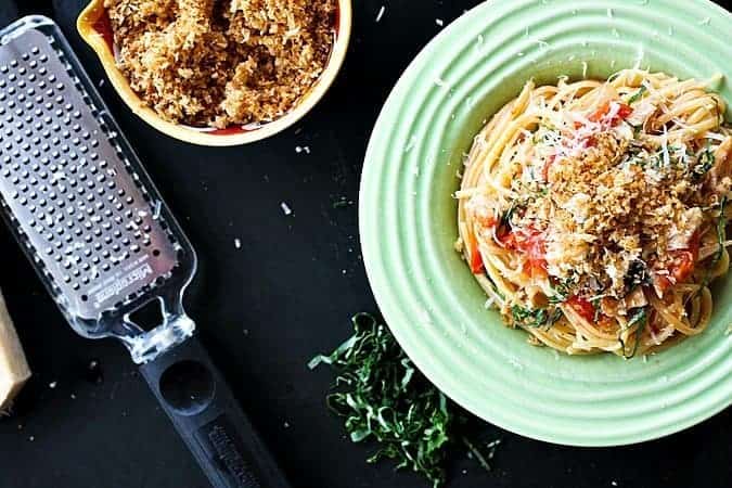 One Pot Lightened Up Chicken Parmesan Pasta #pasta #light foodiewithfamily.com