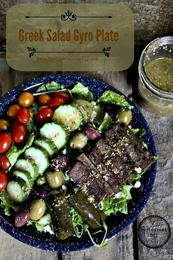 Greek Gyro Salad Plate from foodiewithfamily.com