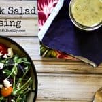 Greek Salad Dressing from foodiewithfamily.com #Lemon #Garlic #Oregano #OliveOil