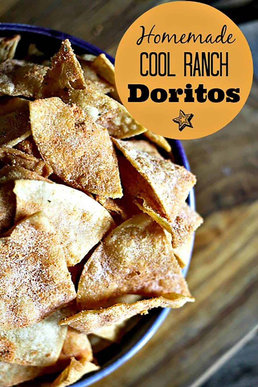 Homemade Cool Ranch Doritos