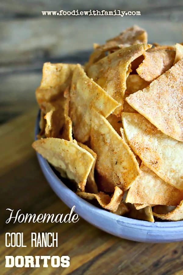 Easy peasy, better for you, and tasting just as great: Homemade Cool Ranch Doritos. Don't let food sensitivities keep you from the comfort food you love!