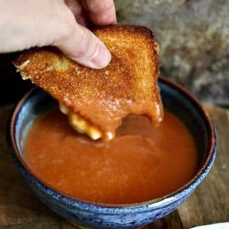 Easy Blender Tomato Basil Soup - 2 Cookin Mamas